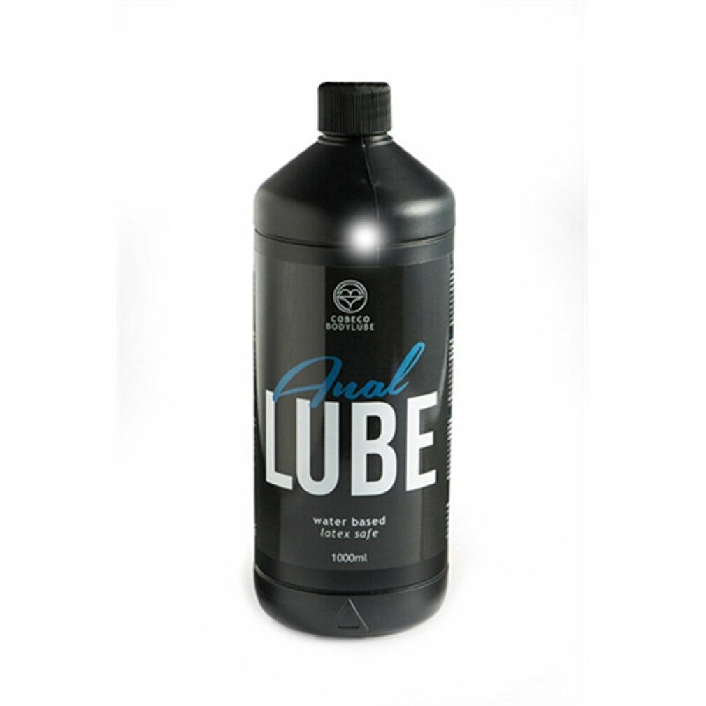 Zwarte fles Cobeco Anal Lube, 1000ml.