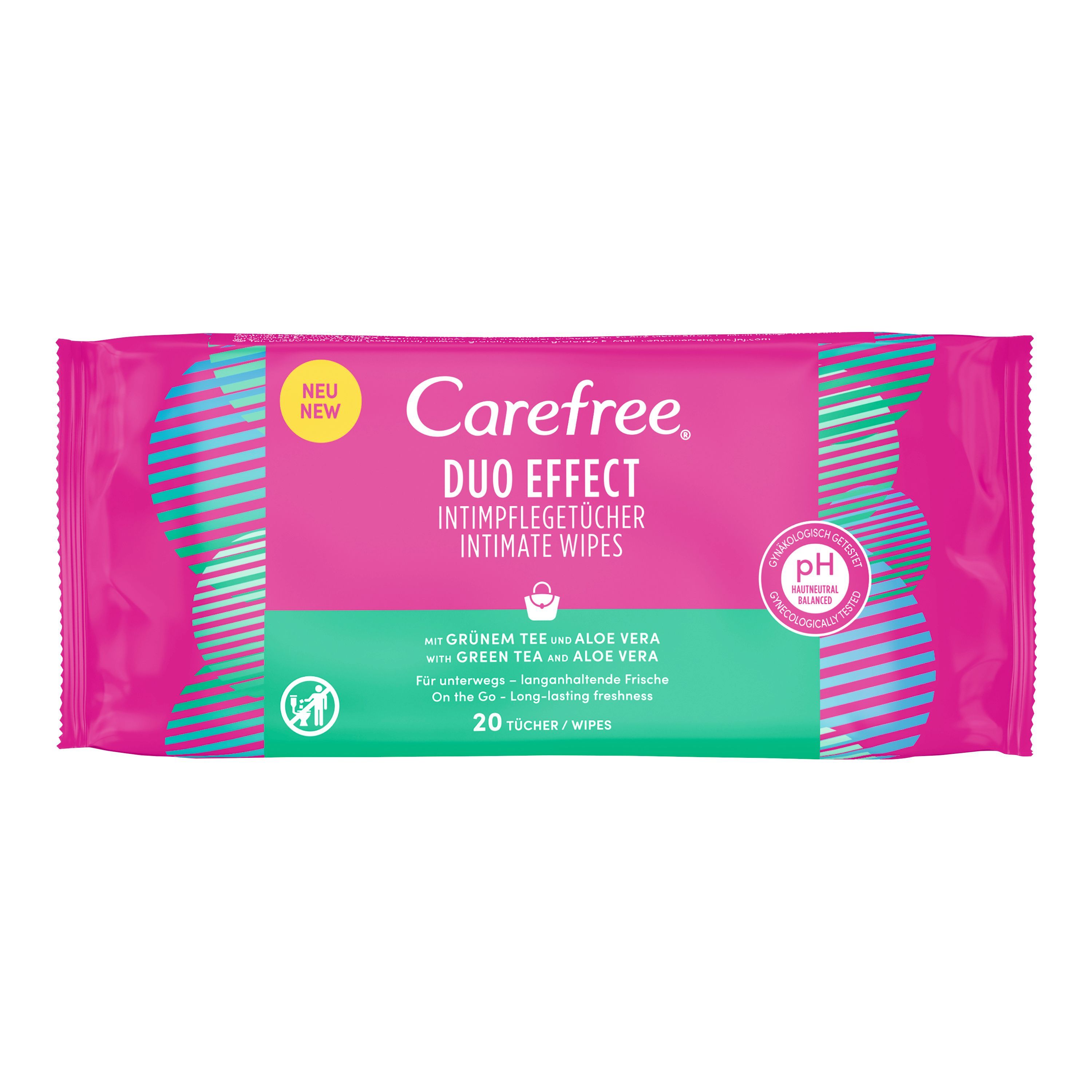Carefree Aloe Lingettes d'Hygiène Intime