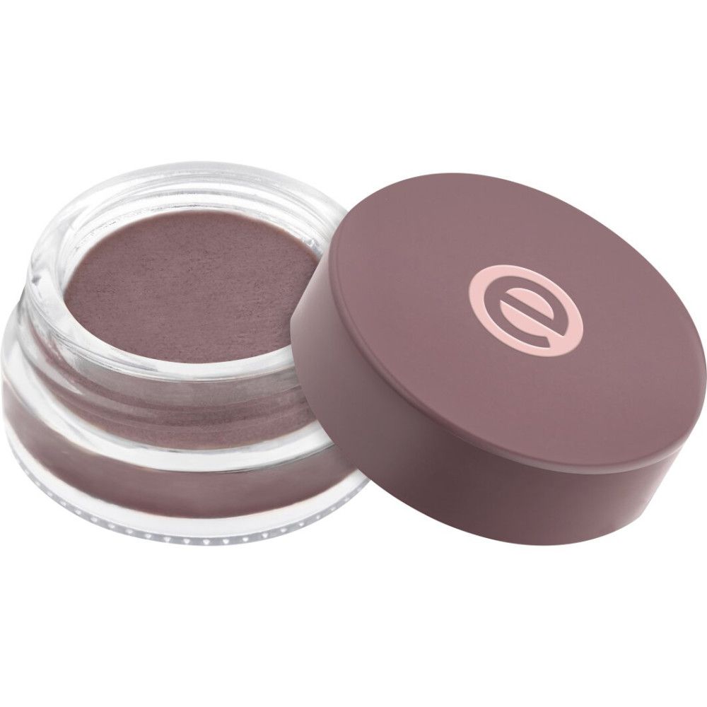 Essence Fard à Paupières Crème Mat in een transparant potje met bruine deksel en logo.