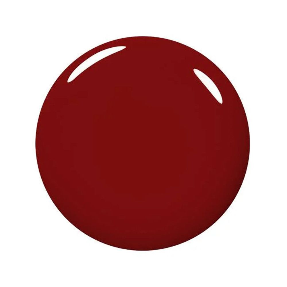 Tache ronde de couleur rouge. Aucun autre détail visible.