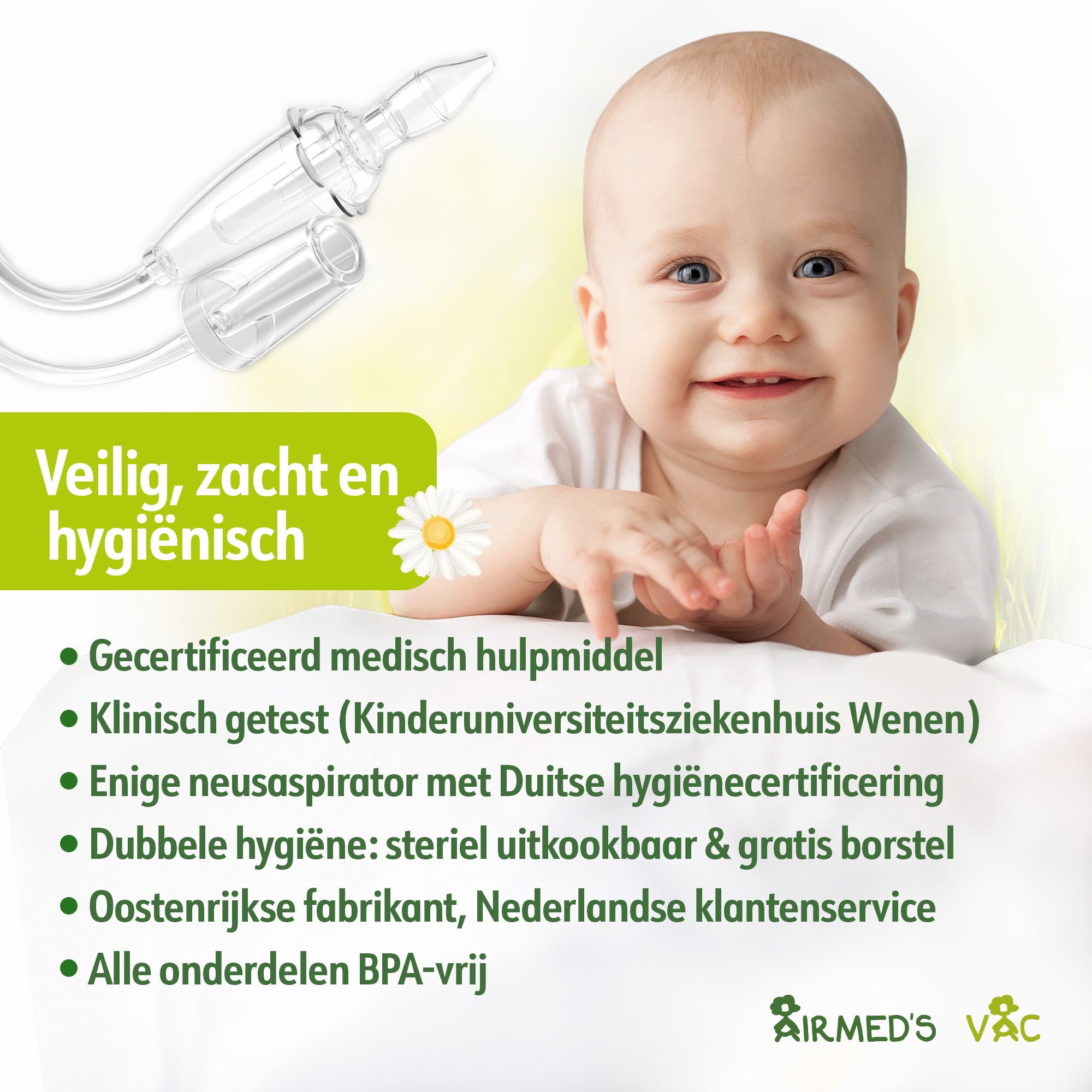 Directe, milde verlichting bij babyverkoudheid: Werkt binnen enkele seconden.