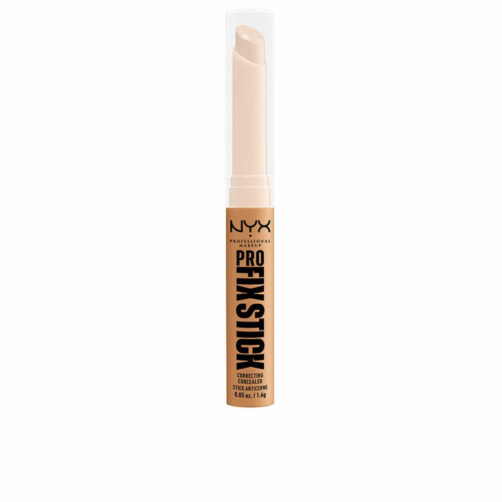 Stick correcteur avec capuchon transparent. Inscription: NYX Professional Makeup, PRO FIX STICK. Teinte: Quick Golden.