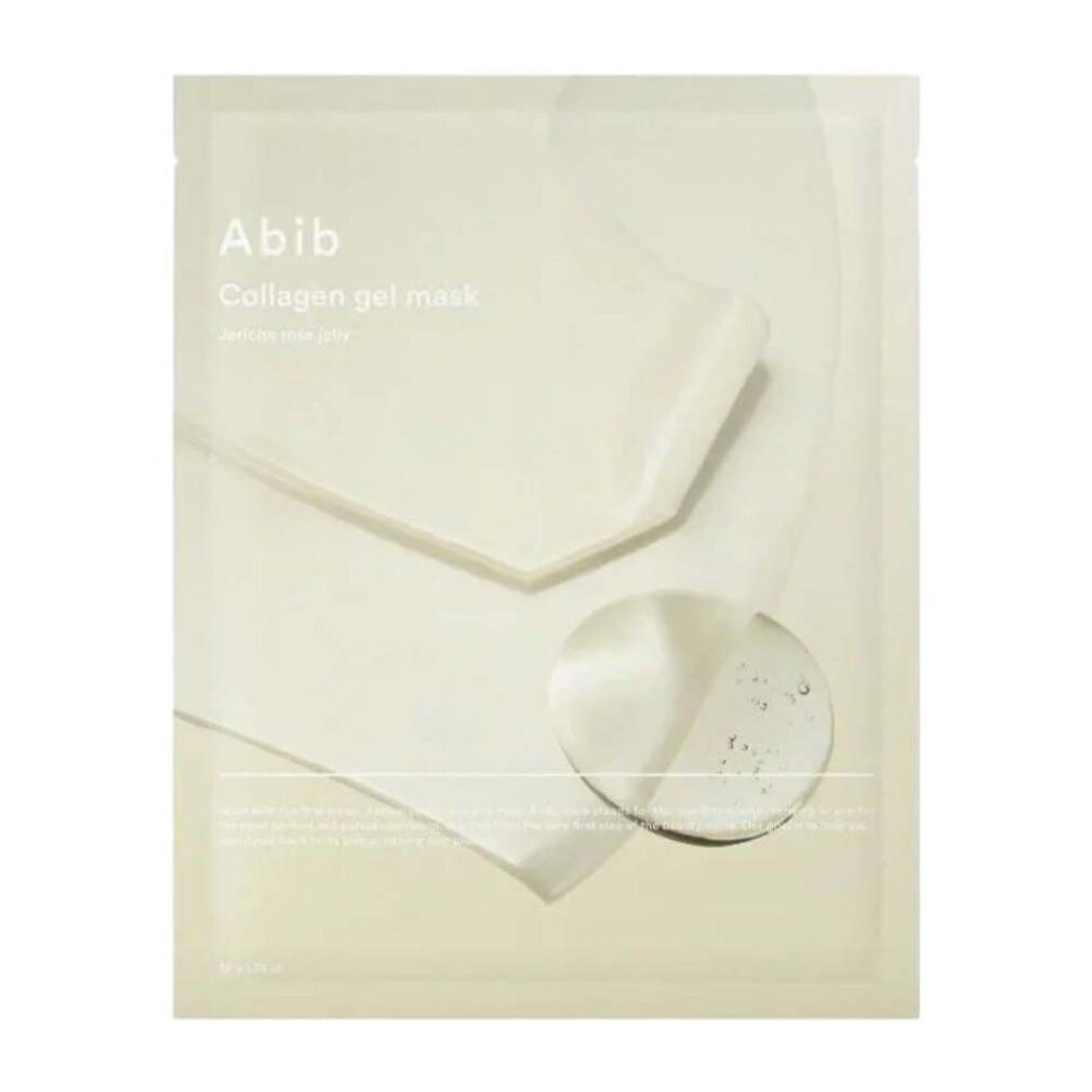 Emballage Abib Collagen Gel Mask avec goutte de gel et couches.