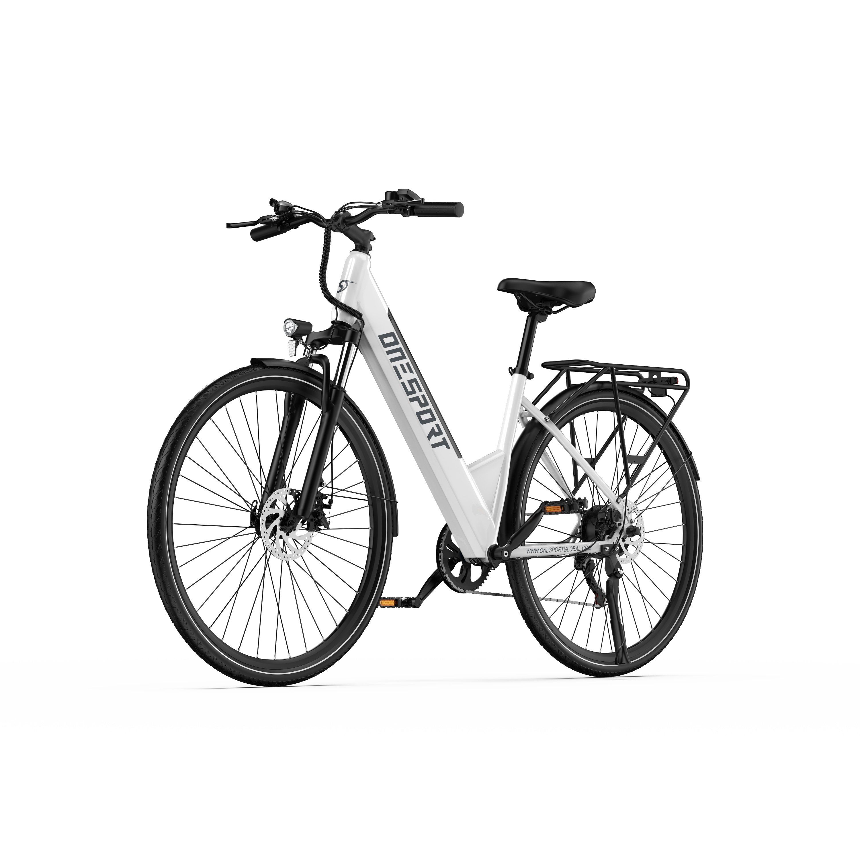 ONESPORT OT12 Vélo électrique urbain 27,5", batterie 36 V 13 Ah, compatible avec une application