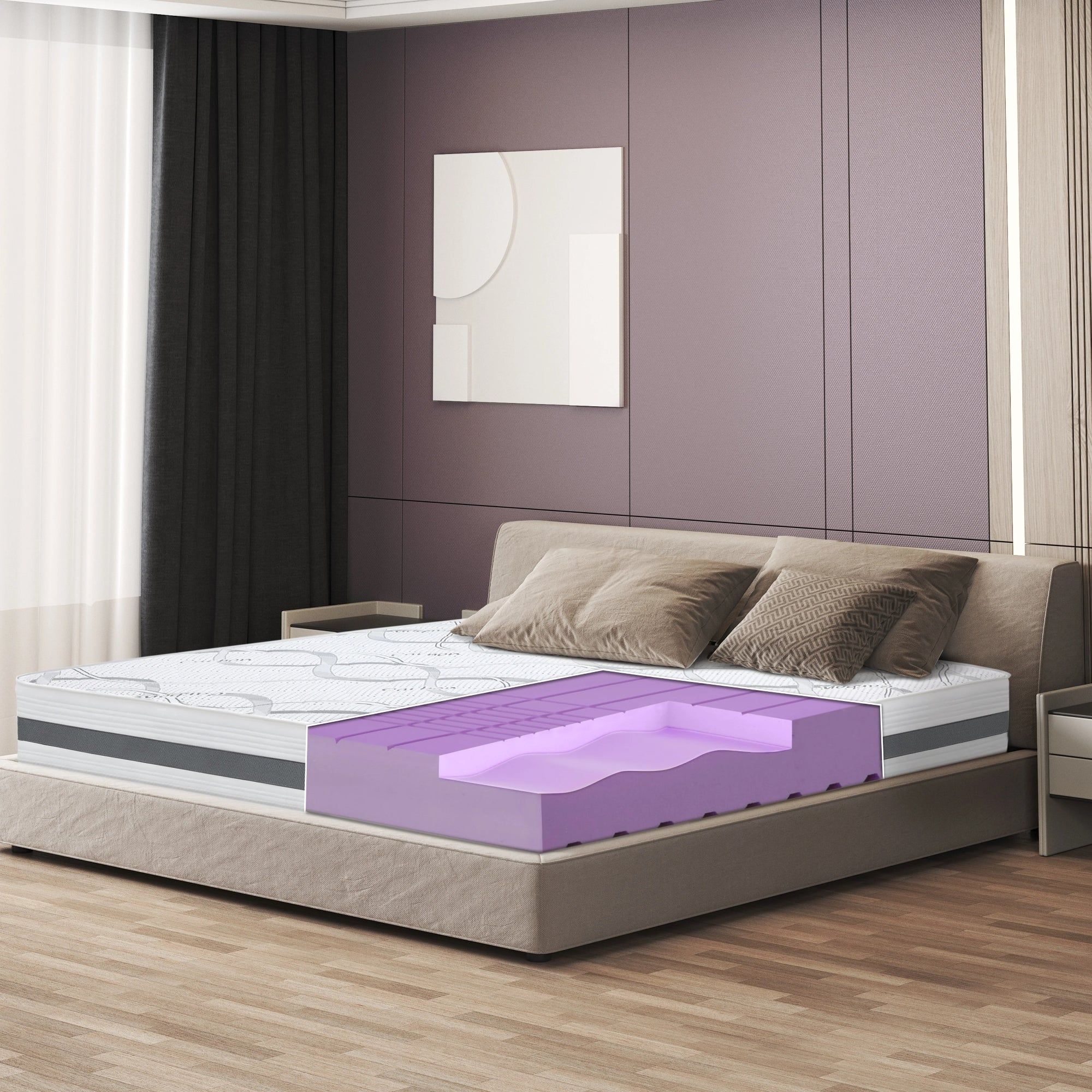 The White Stone Orthopedisch Matras 120x200 cm Medium Stevigheid | Hoogte 25 cm