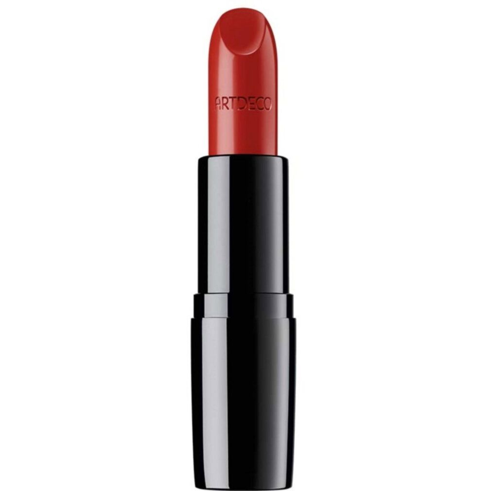 ARTDECO lippenstift in rood met een glanzend zwart omhulsel.
