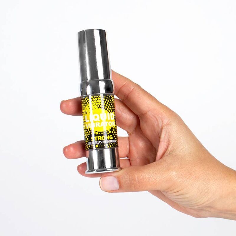 Flesje Secret Play Liquid Vibrator Strong in de hand, 15ml.
