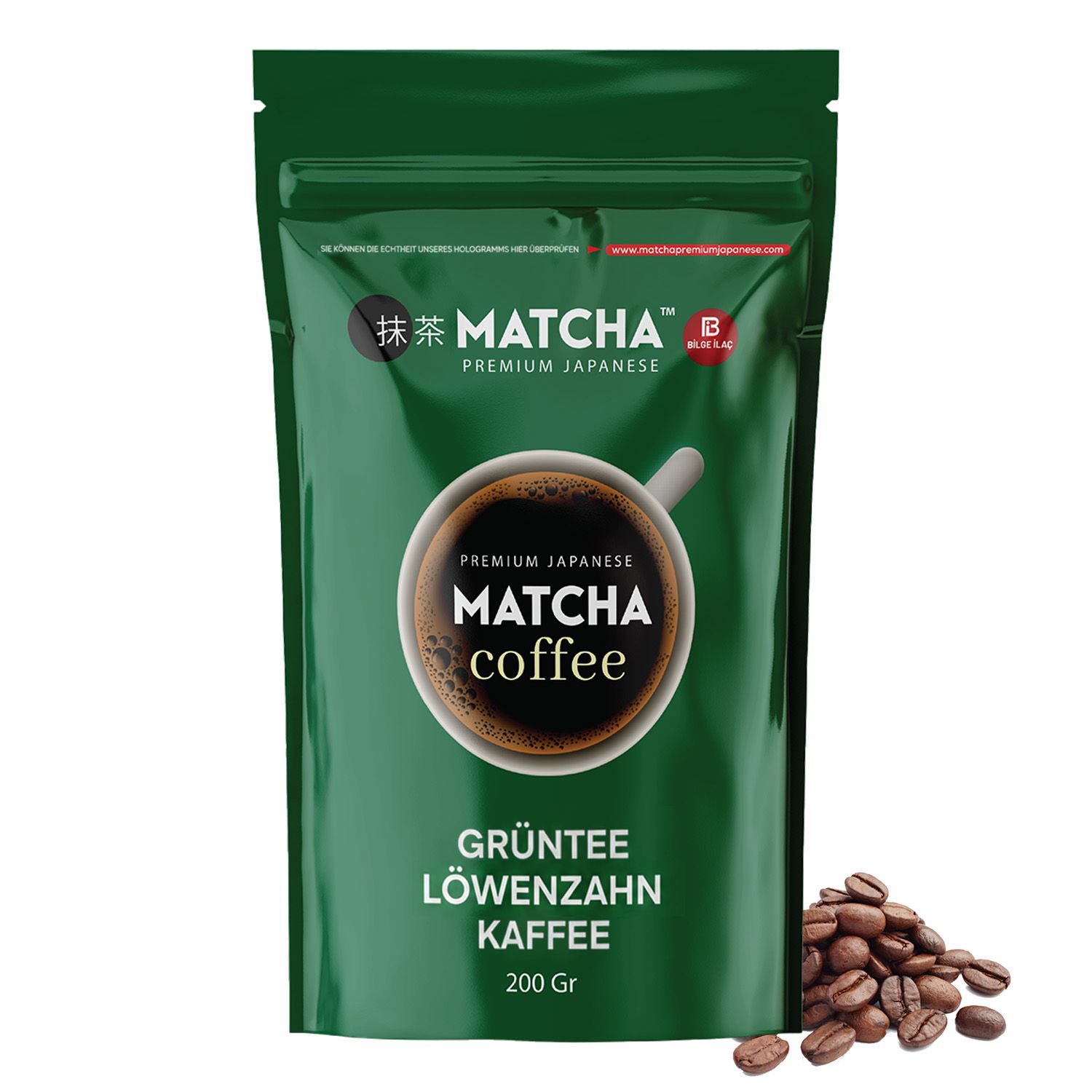 Bilge İlaç Premium Matcha Koffie met groene thee en paardenbloem
