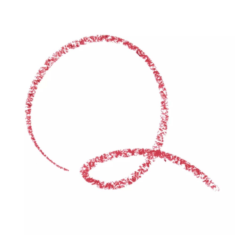 Rode lippotlood-veeg. Cirkel en lijn op witte achtergrond.