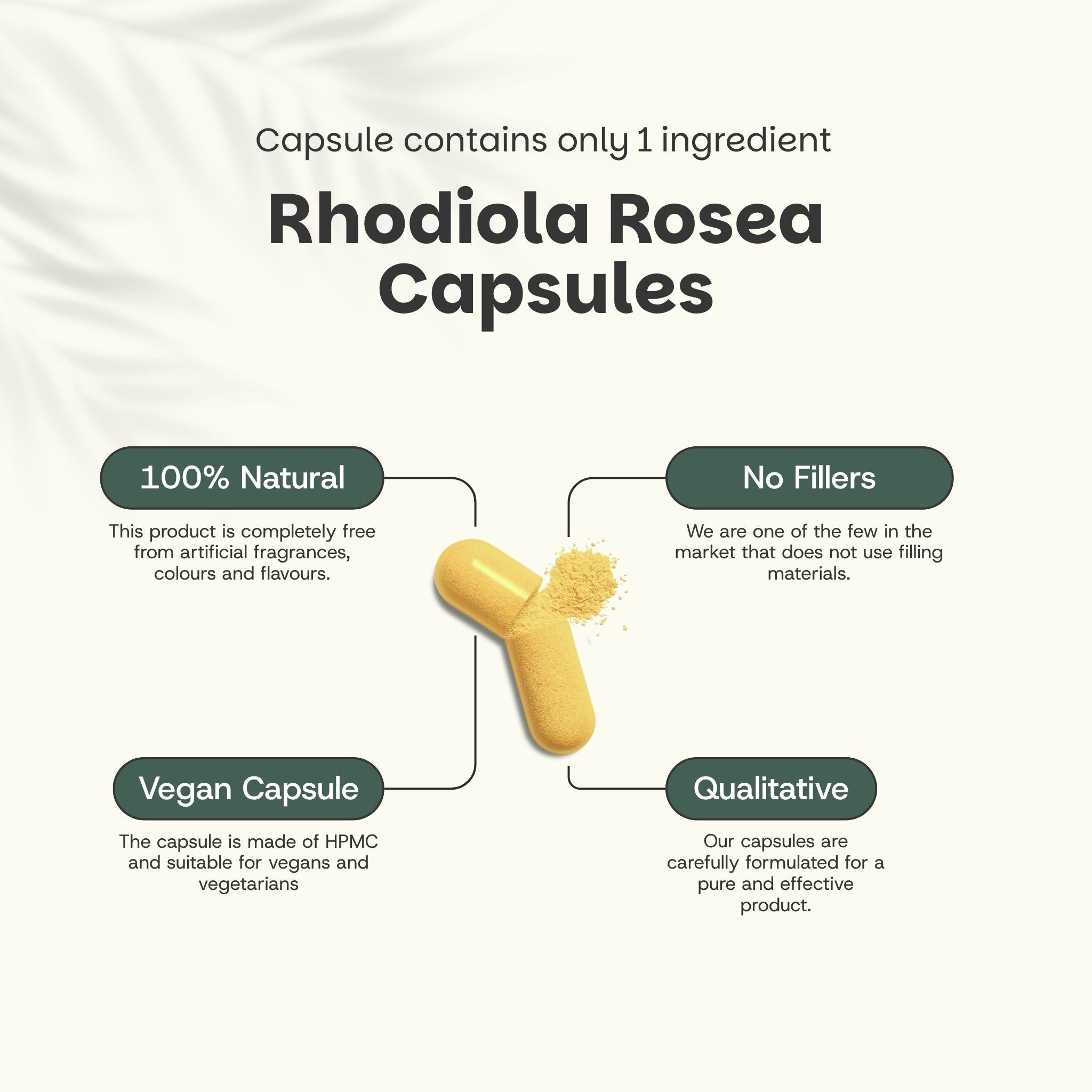 GOYU® - Gélules de Rhodiola Rosea 500 mg - Lot de plusieurs gélules