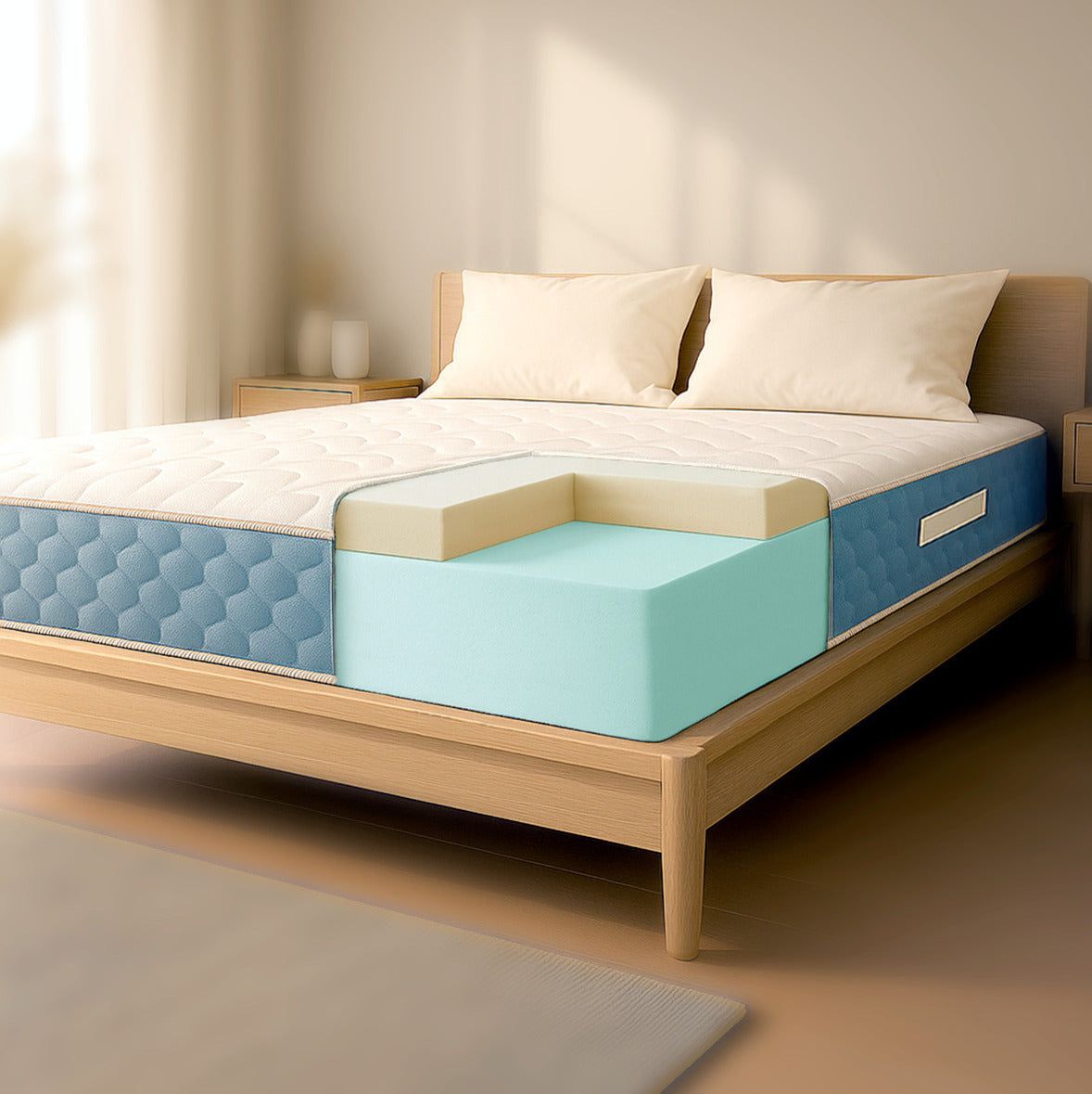 The White Stone Orthopedisch Matras 80x190 cm Hoogte 21 cm | Ergonomisch en Ademend