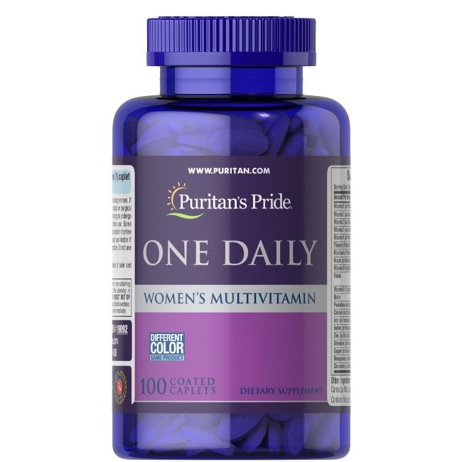 Puritan's Pride One Daily Multivitamin pour femmes, 100 comprimés pelliculés.
