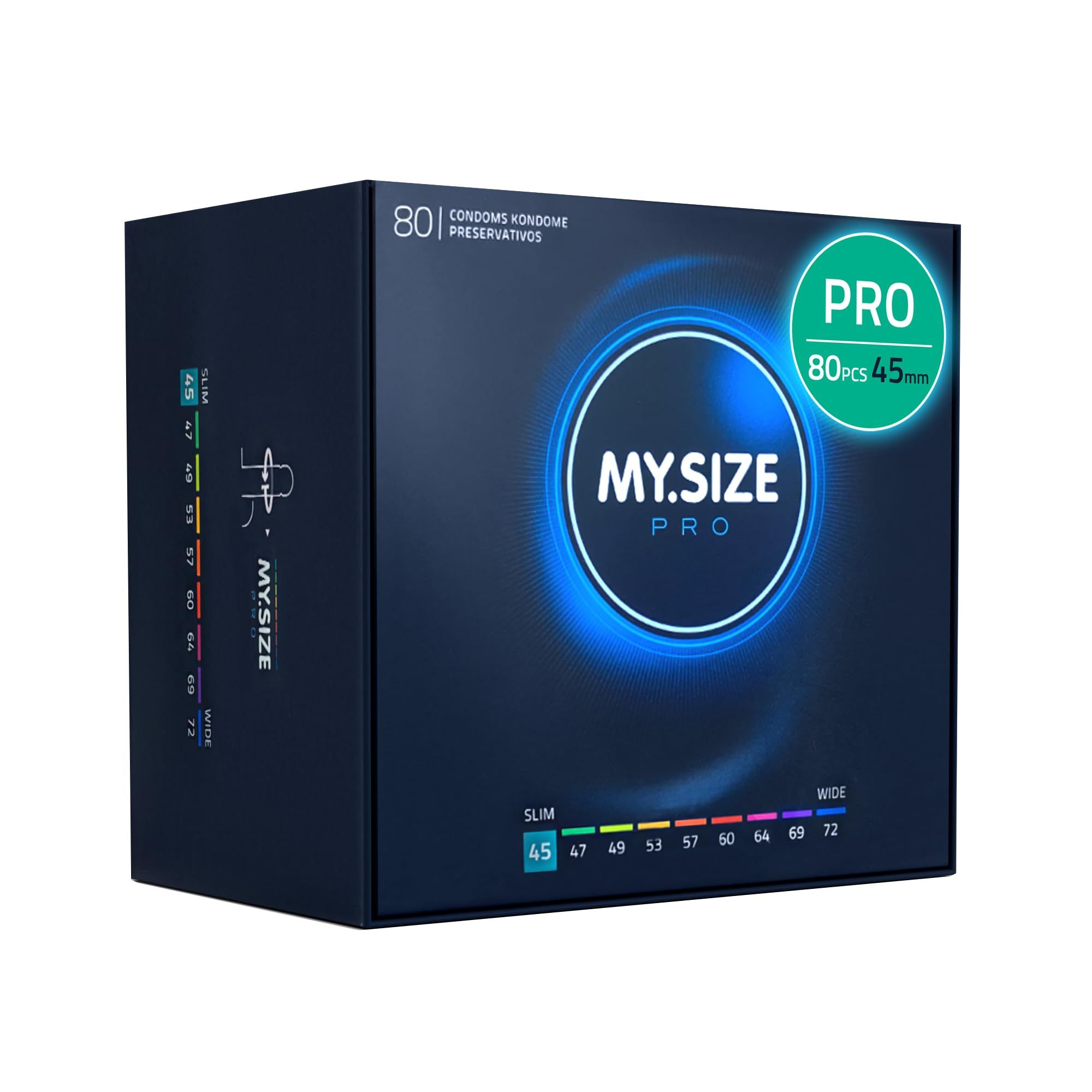 Emballage MY.SIZE PRO ELITE préservatifs, taille 47mm, 80 pièces.