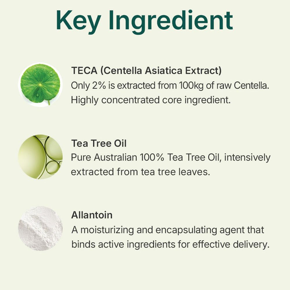 Ingrediëntinformatie: TECA, Tea Tree Olie, Allantoïne.