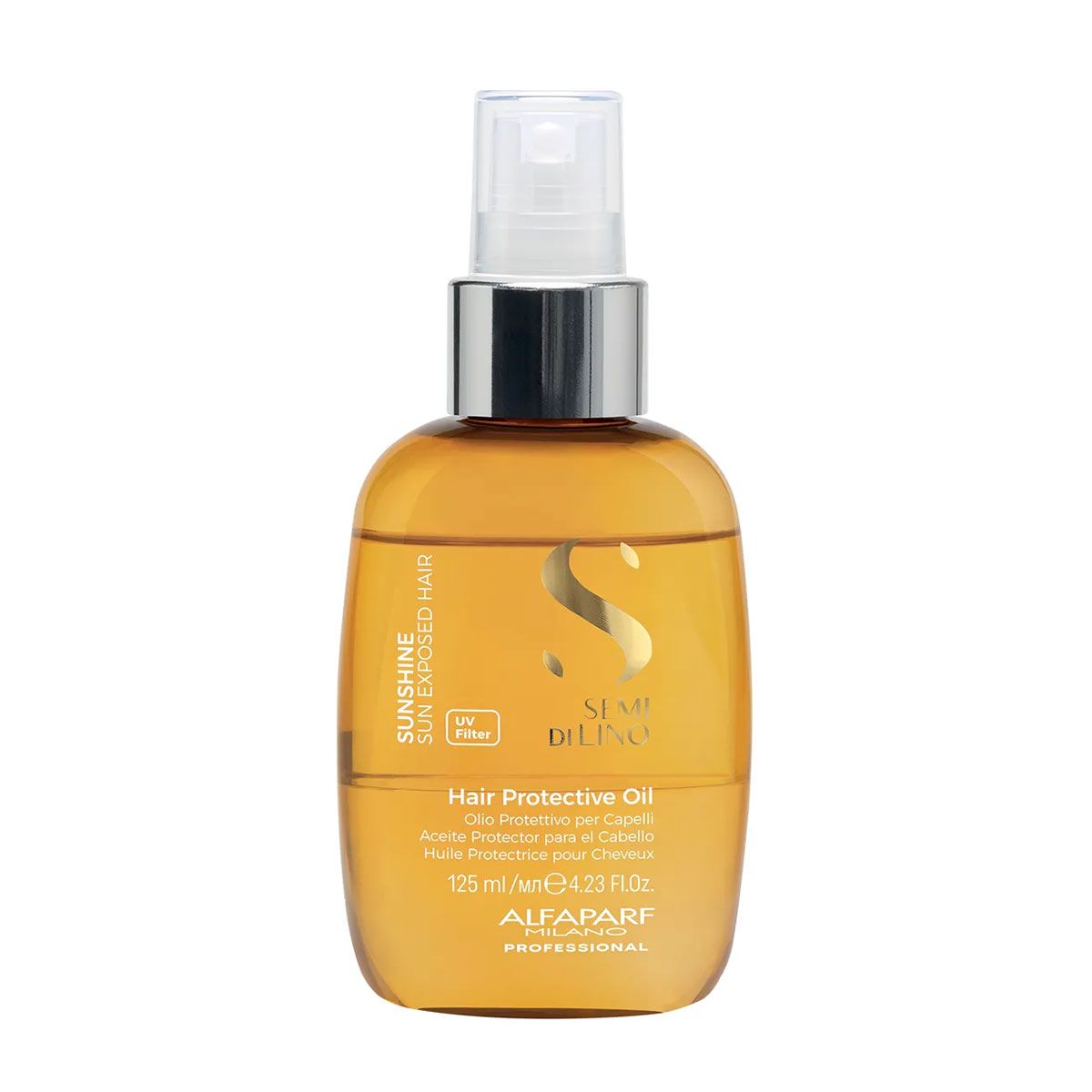 Alfaparf Semi di Lino Hair Protective Oil, 125 ml fles met spraykop.