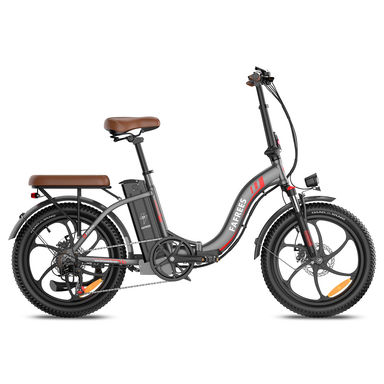 FAFREES F20 Pro Vélo électrique pliant avec batterie 20 Ah, pneus larges 20 pouces et 7 vitesses