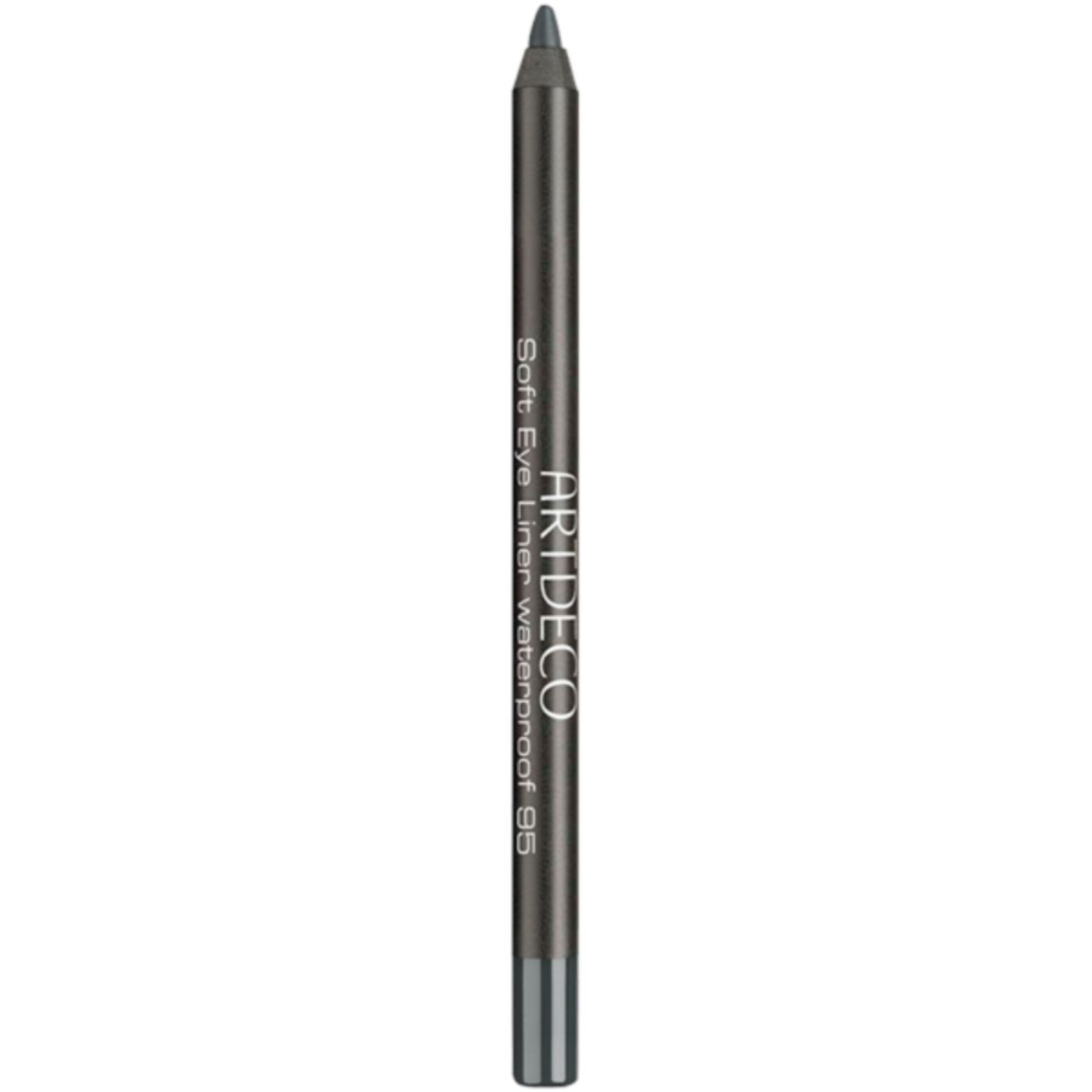 Grijze Artdeco Soft Eye Liner Waterproof 95. Potlood met zwarte punt en tekst.
