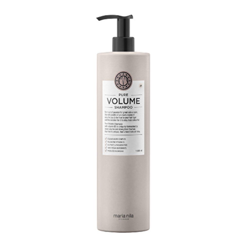 Flacon pompe de shampooing Maria Nila Pure Volume, 1000ml.