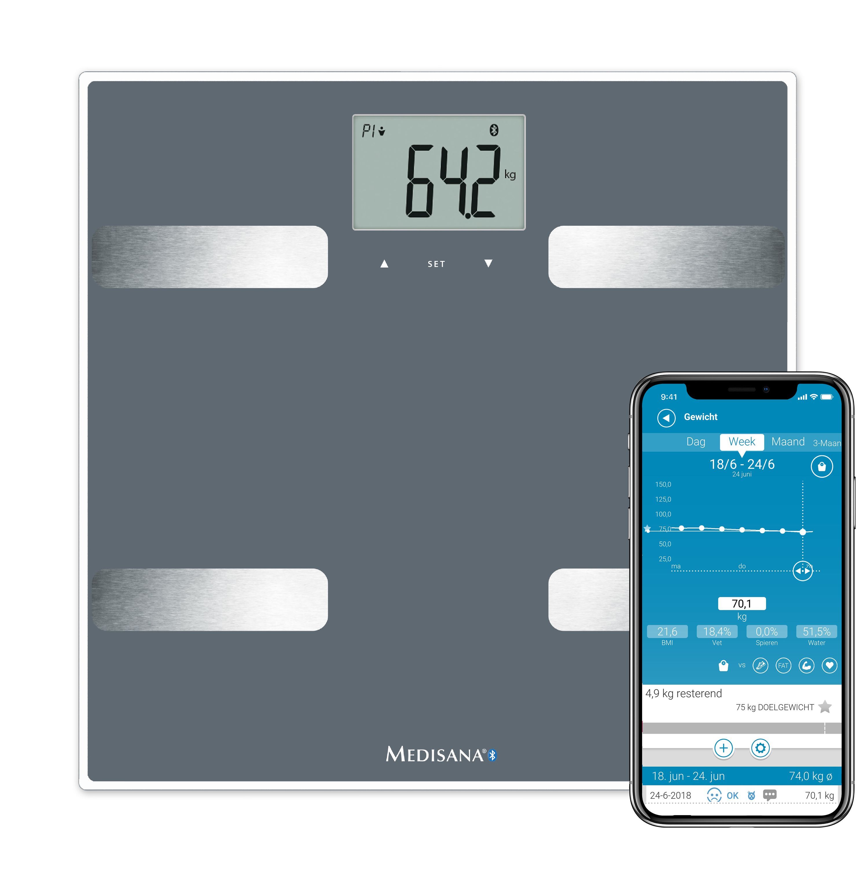 medisana BS A42 connect Balance d'analyse corporelle avec application smartphone