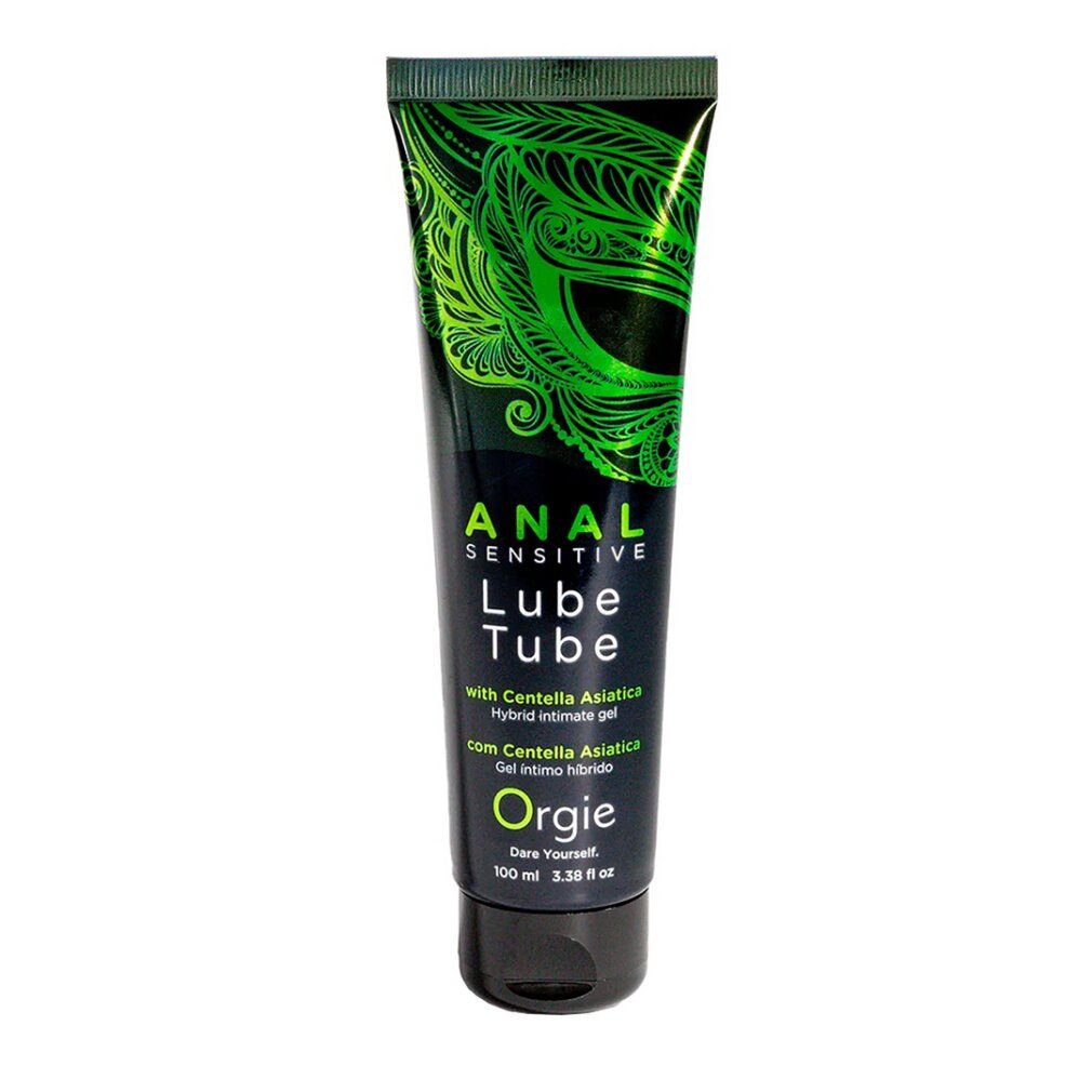 Tube noir à motif vert, 100ml.