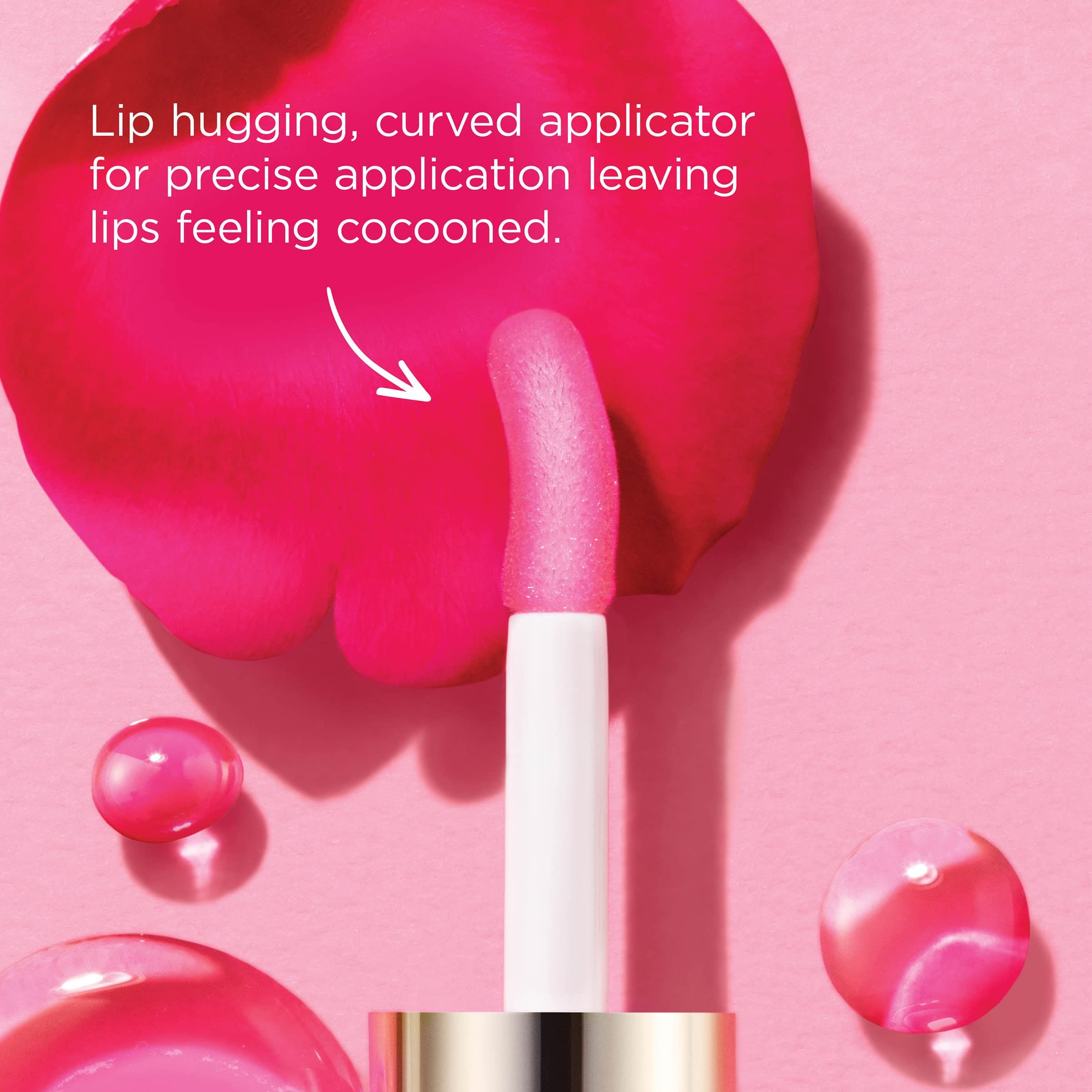 Applicator voor Clarins Lip Comfort Oil met gebogen punt.