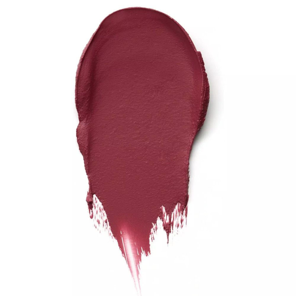 Échantillon de rouge à lèvres Essence The Slim Stick. Texture rose sur fond blanc.