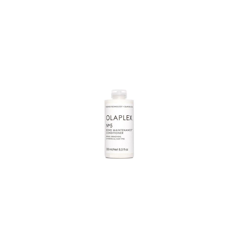 Flacon Olaplex Nº5 Bond Maintenance Conditioner. Contient 250 ml/8,5 fl oz. Répare, renforce et hydrate tous types de cheveux.