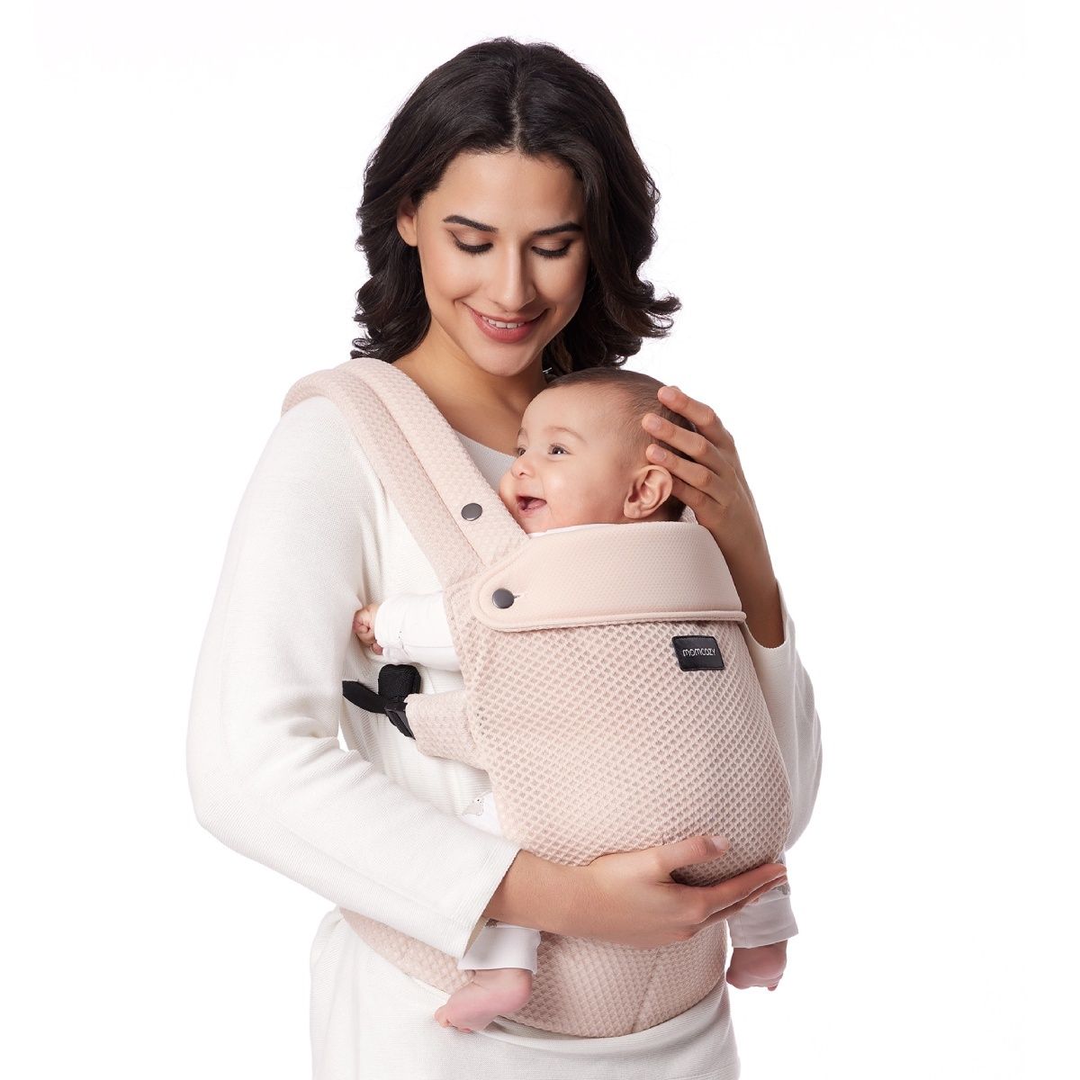 Porte-bébé en maille respirante rose Momcozy