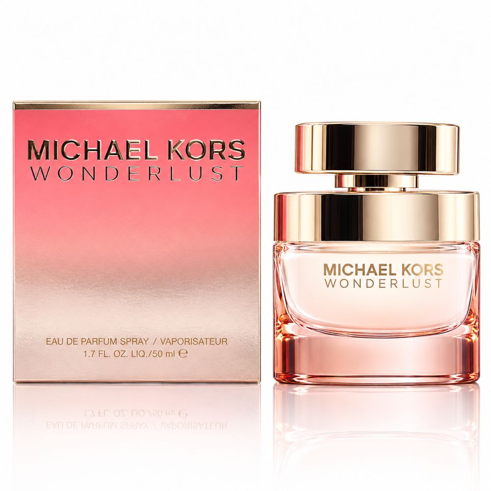 Flacon et emballage du Michael Kors Wonderlust Eau de Parfum.