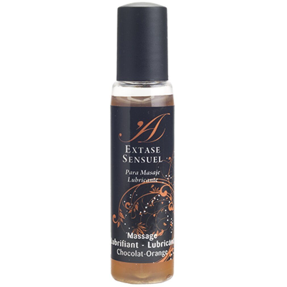 Flacon de lubrifiant de massage, parfum Chocolat-Orange.