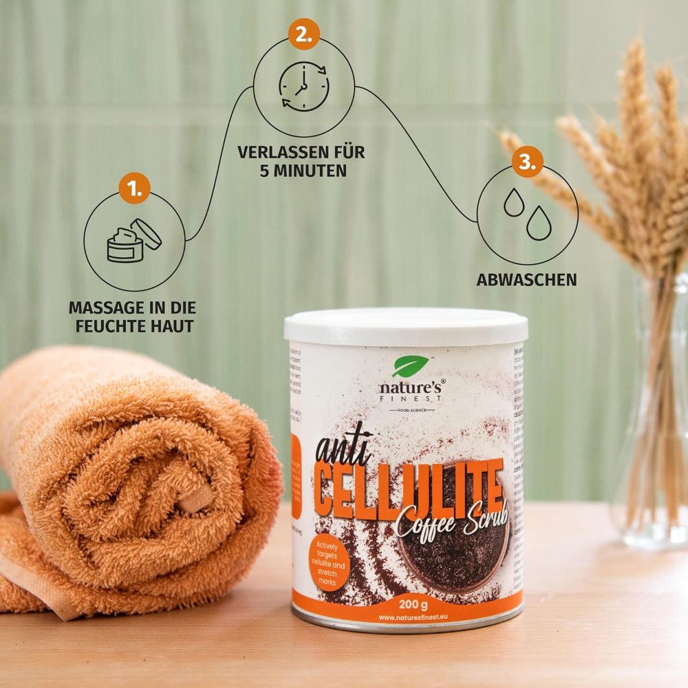 Nature's Finest Anti Cellulite Coffee Scrub - Koffiescrub tegen cellulitis