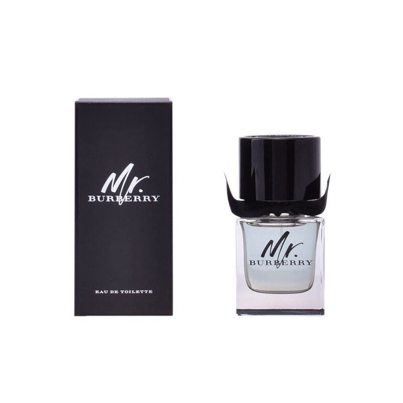 Flacon et emballage noir d'eau de toilette MR. BURBERRY.