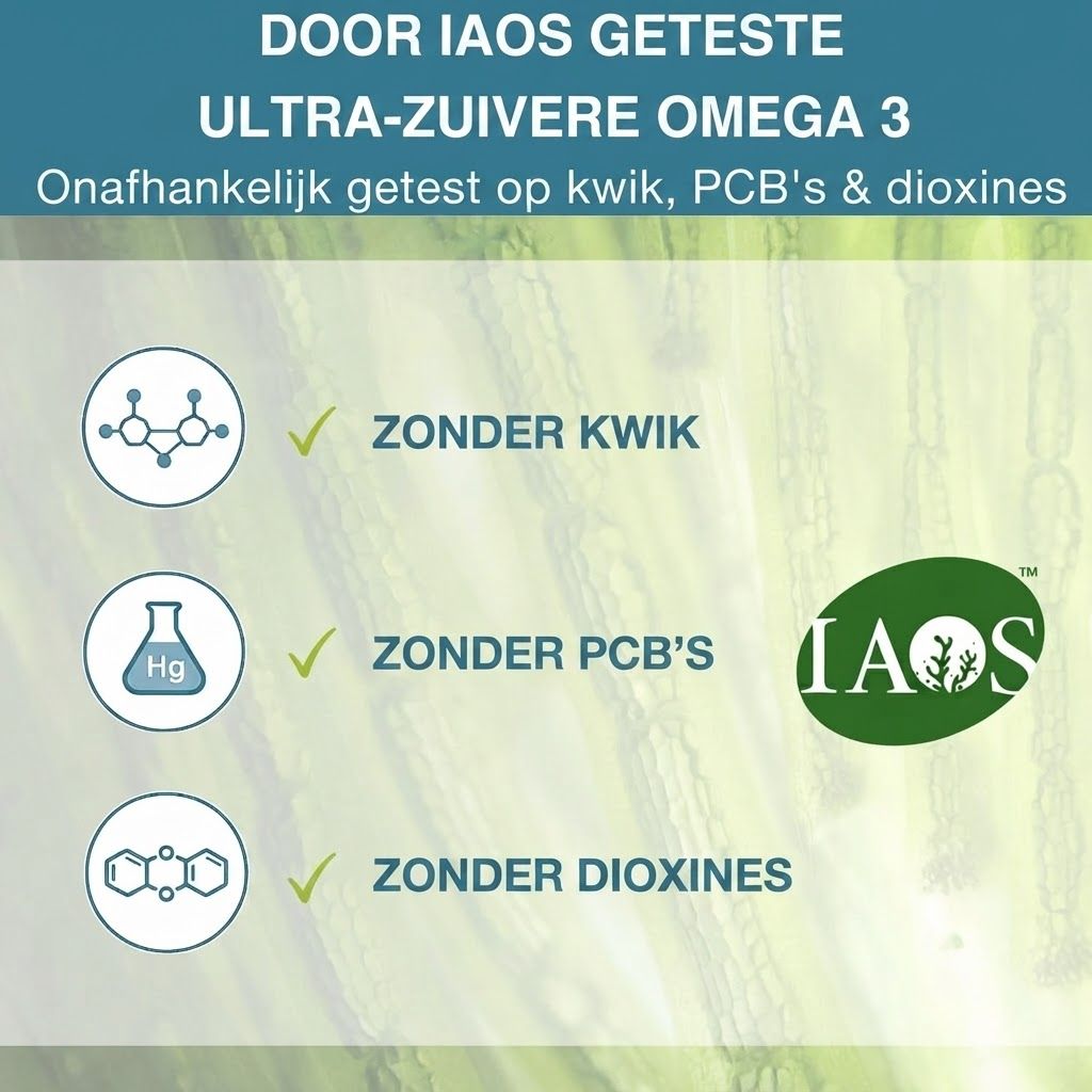 Ultra-zuivere Omega 3, IAOS getest op kwik, PCB's, dioxines.