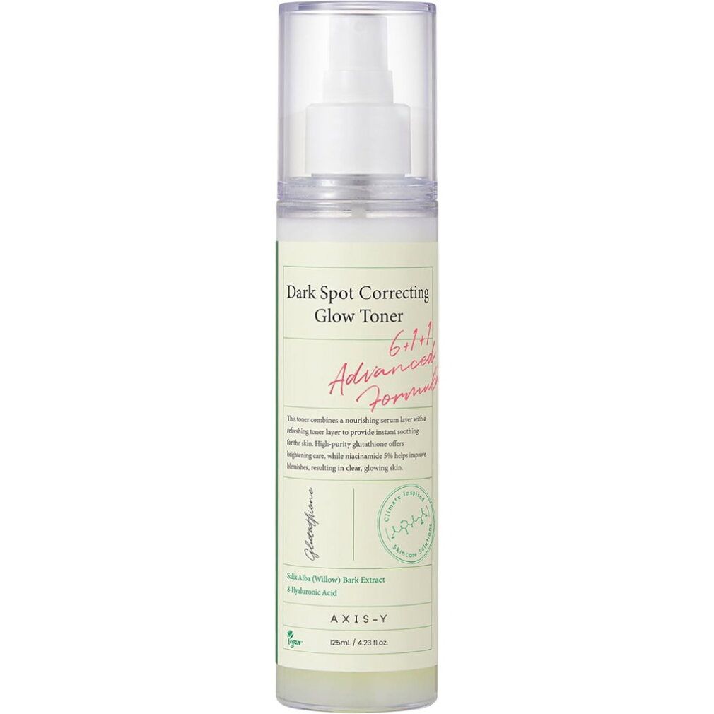 Flacon de toner Axis-Y Dark Spot Correcting Glow avec pompe.