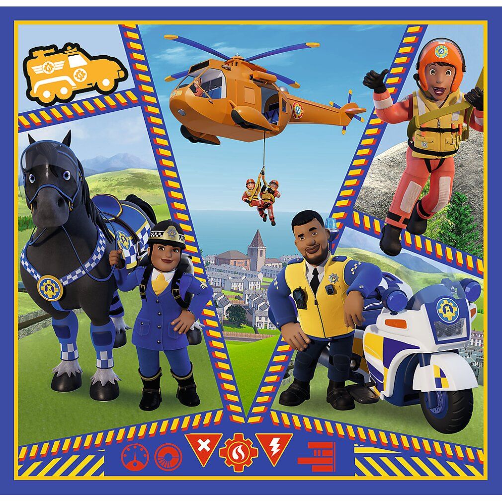 trefl Puzzle Firefighter Sam: Sam's Day 3in1 (20,36,50 stuks)