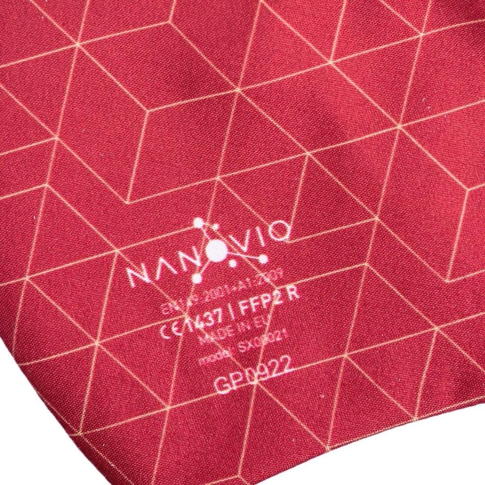 Nanovio FFP2 Maske herbruikbaar - Rood Mozaïek