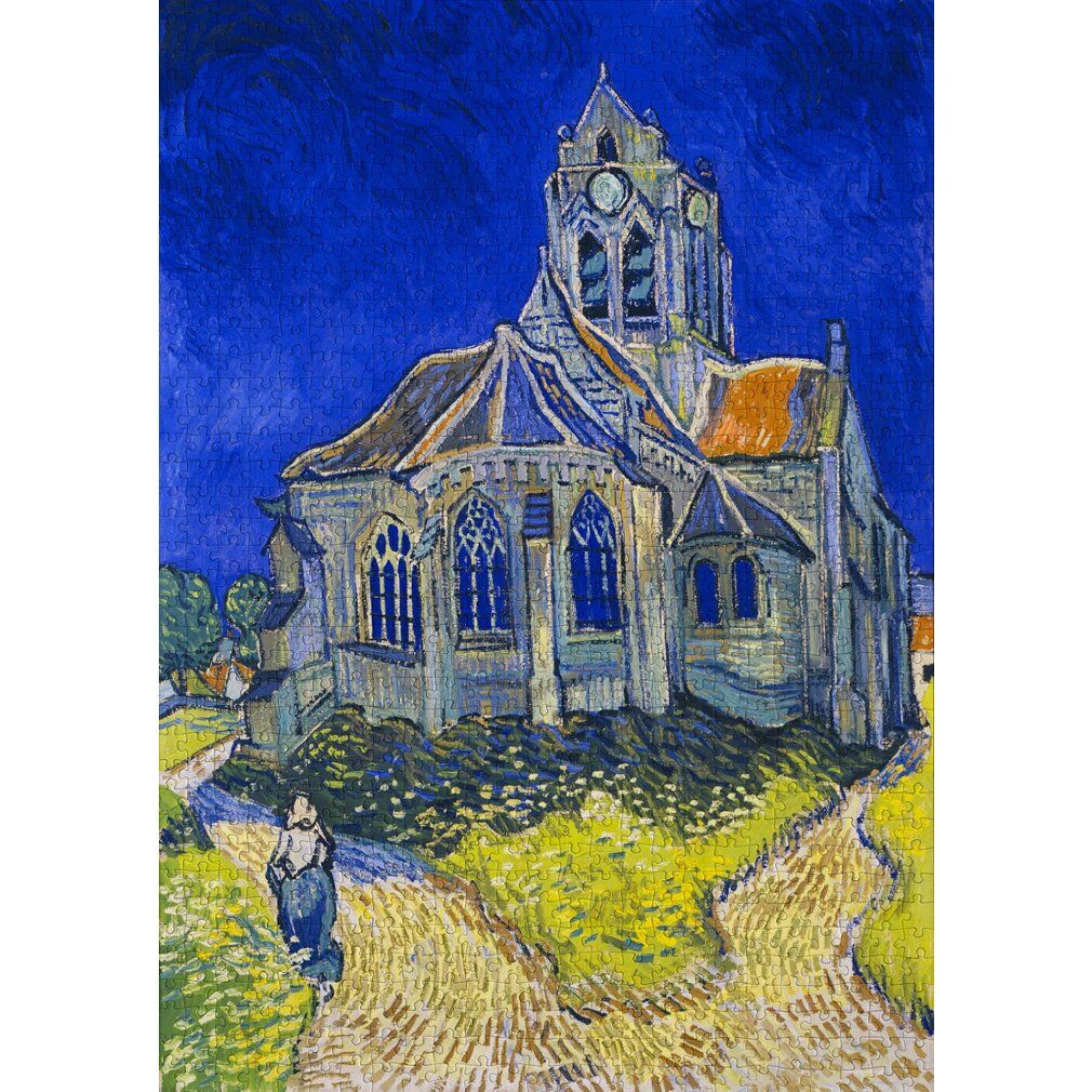 enjoy Puzzel Vincent Van Gogh: Kerk van Auvers-sur-Oise 1000 delen
