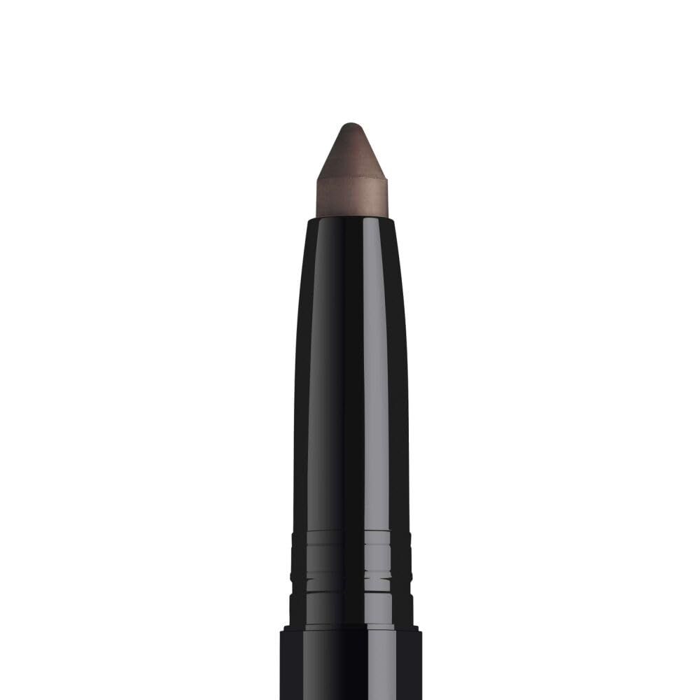 Close-up van een zwarte Eyeshadow Stylo met bruine punt.