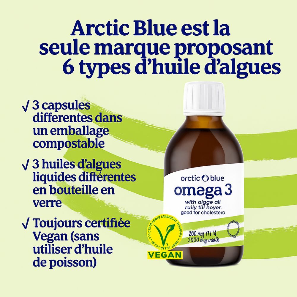 Arctic Blue Oméga-3 à l’Huile d’Algues et de Lin