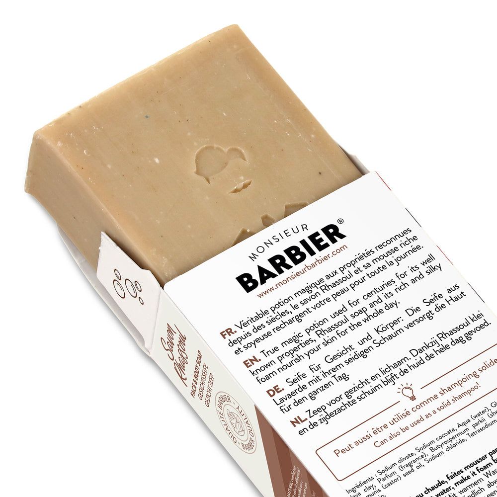 Monsieur BARBIER - Savon Rhassoul surgras visage et corps pour homme