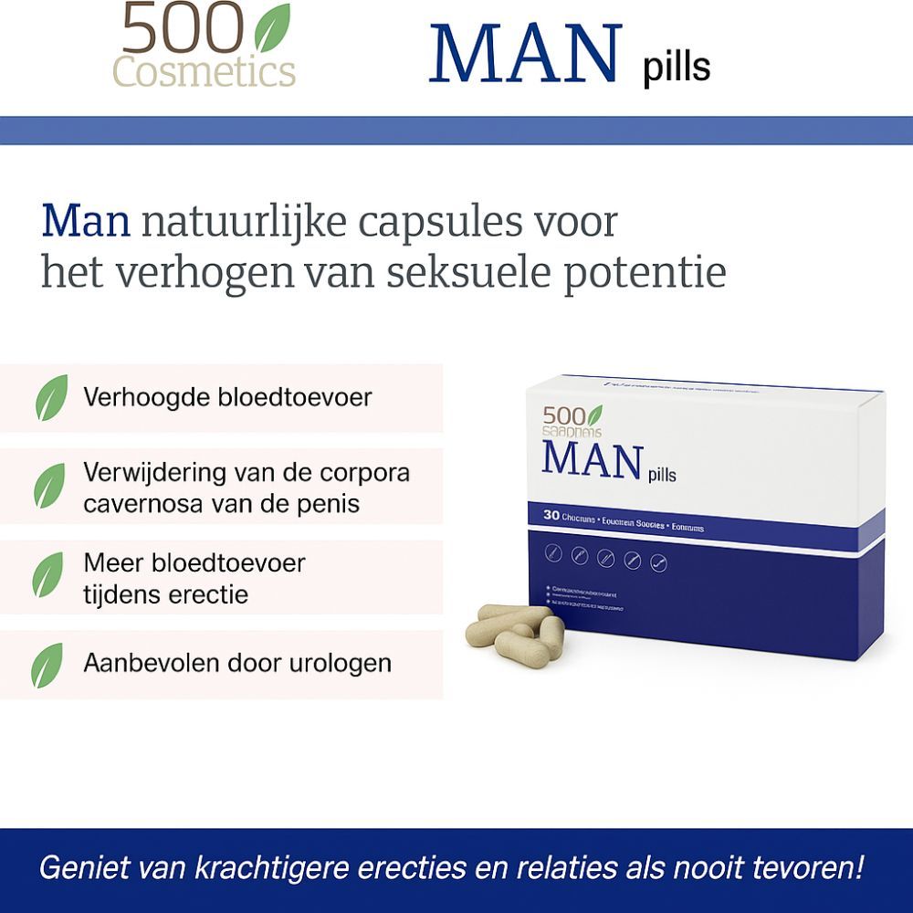 500Cosmetics Man Pills voor meer mannelijkheid