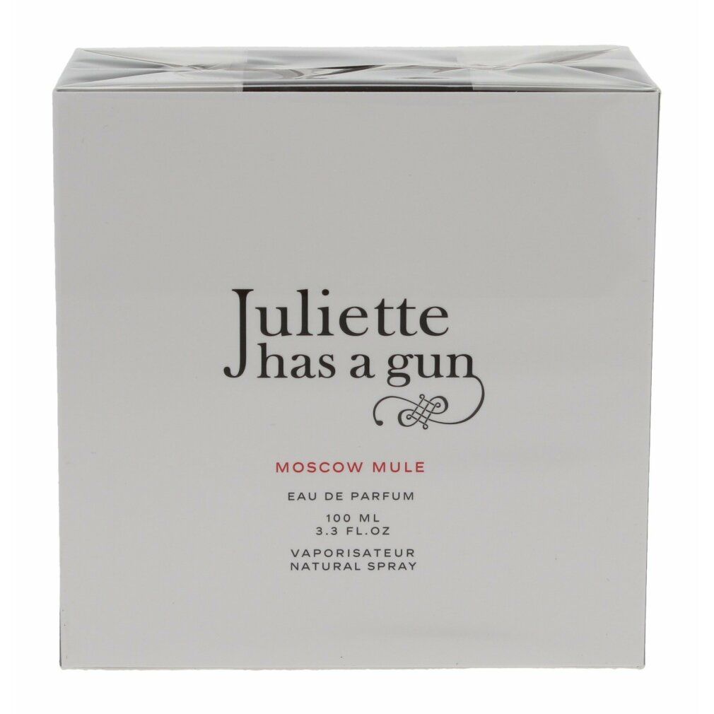 Verpakking met logo en productnaam. Opschrift: Moscow Mule, Eau de Parfum, 100 ml.