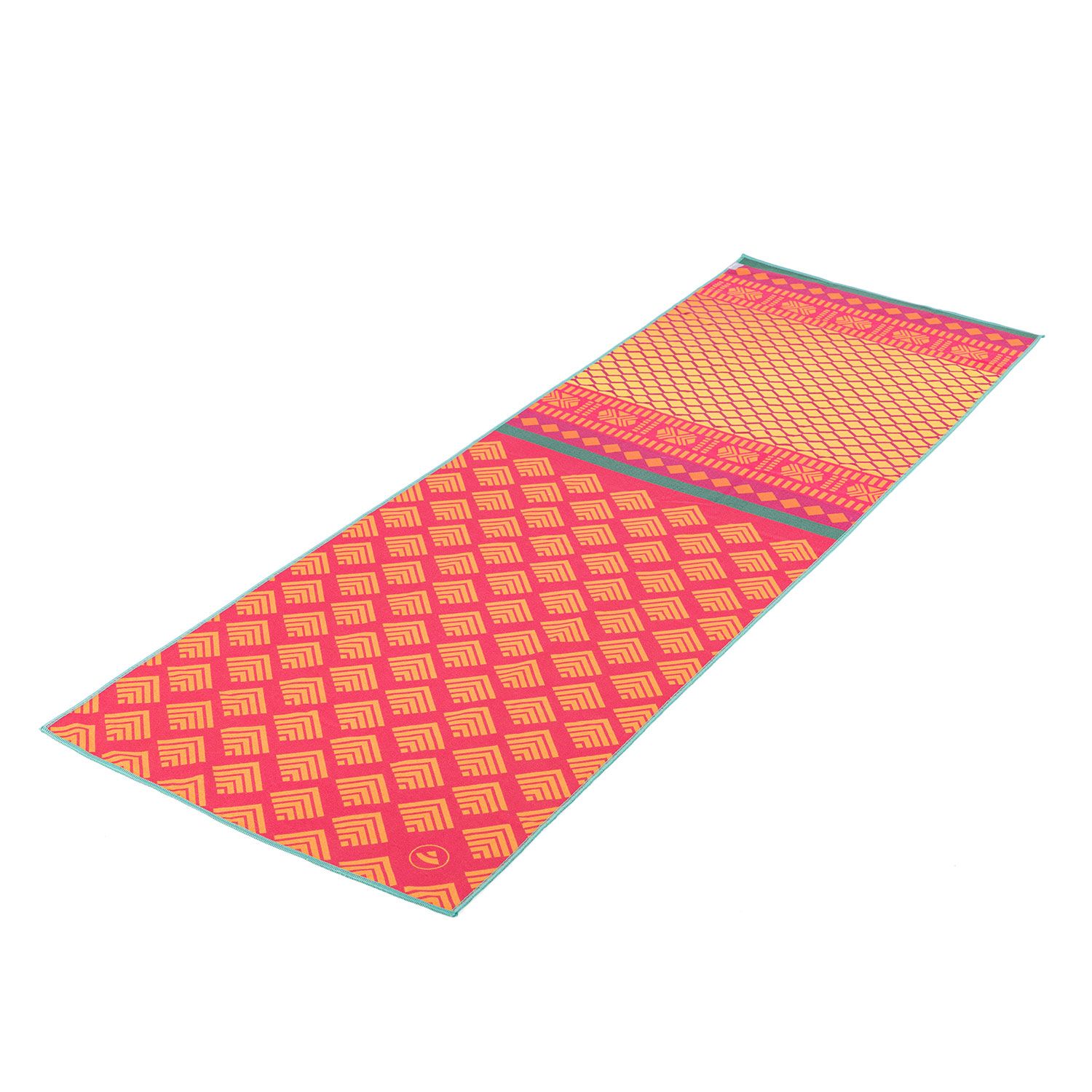 bodhi GRIP² Yoga Towel Art Collection, Safari Sari, rouge-jaune