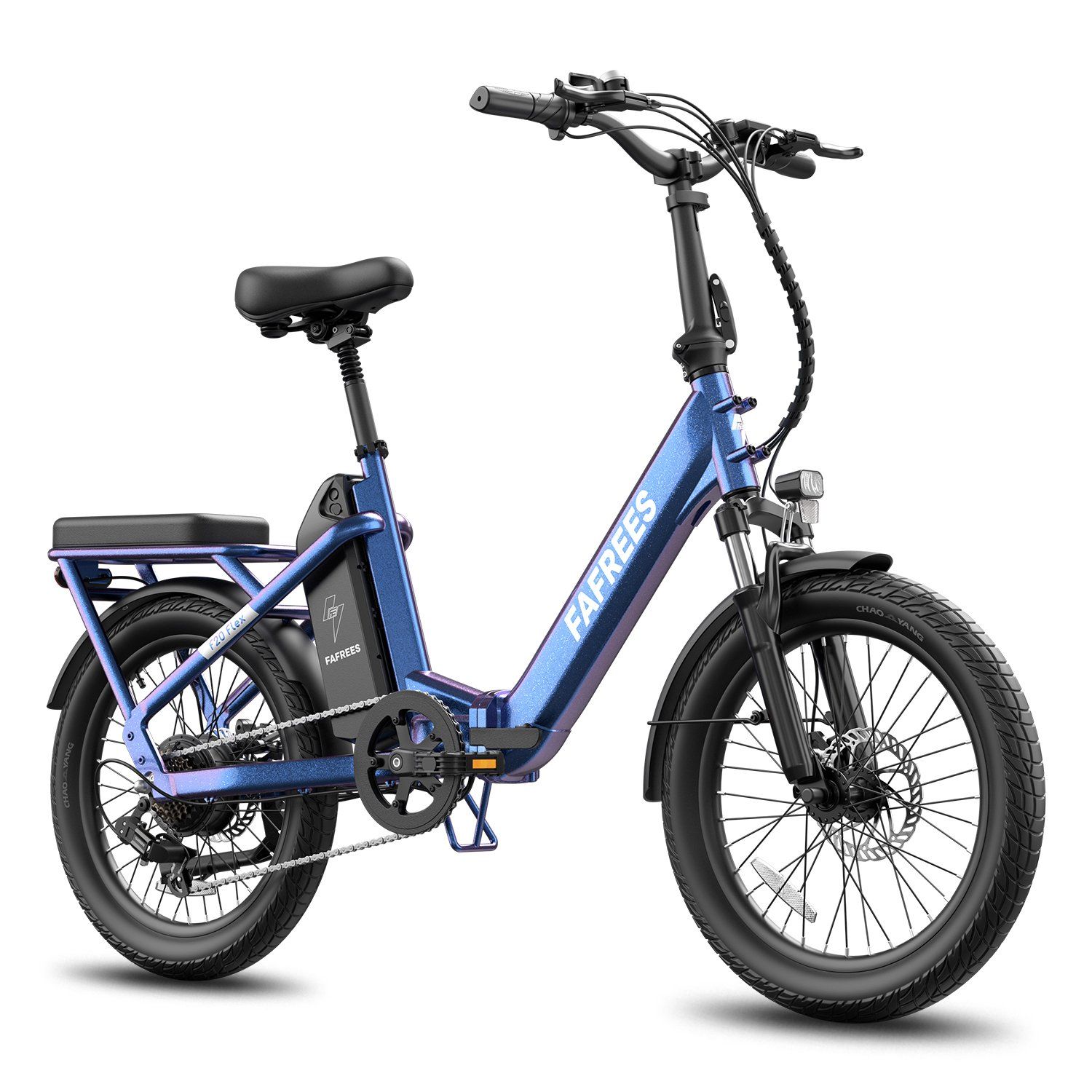 FAFREES F20 Flex Vélo électrique pliant, batterie amovible 25 Ah, 7 vitesses