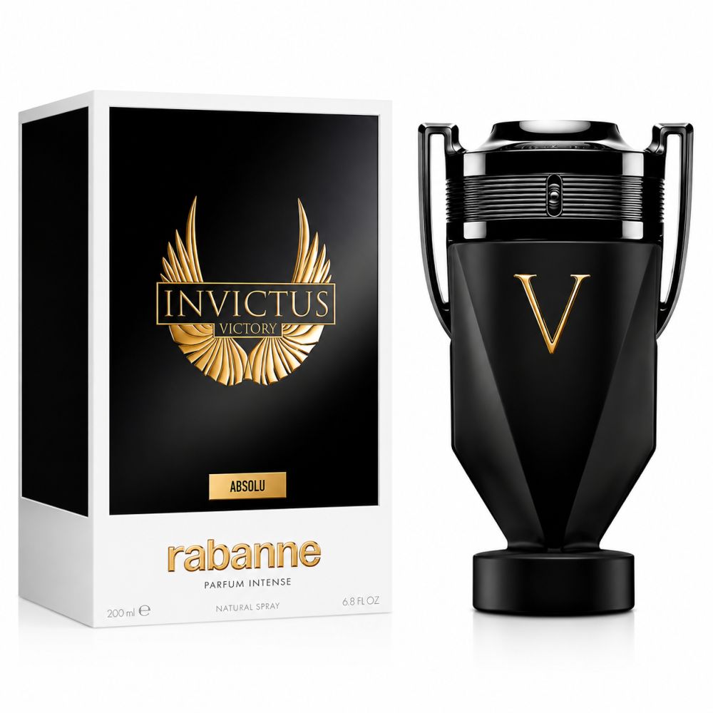 Rabanne Invictus Victory Absolu Parfum Intense Spray 200ml flacon en verpakking.