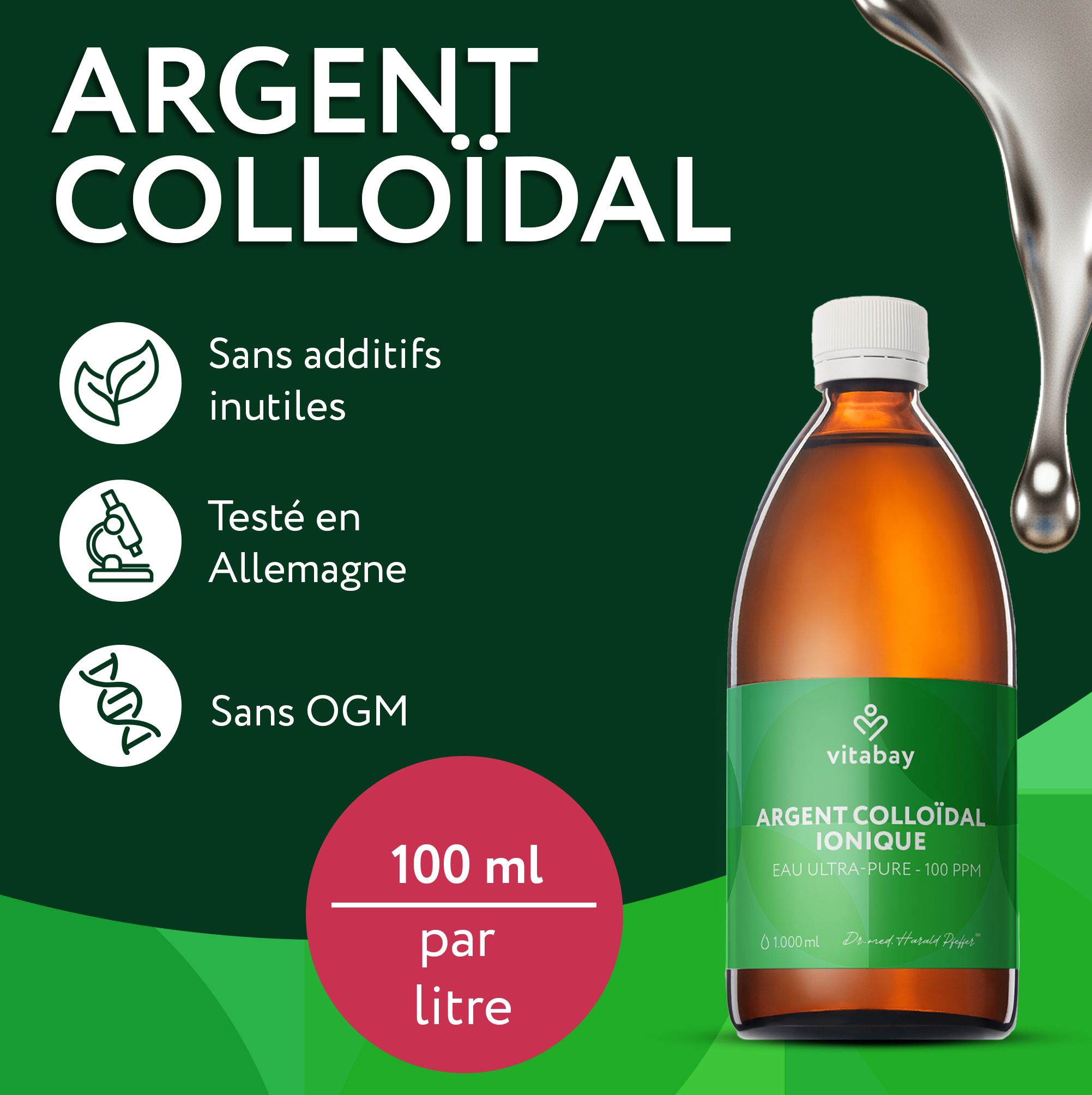 Vitabay Argent Colloïdal 100 PPM