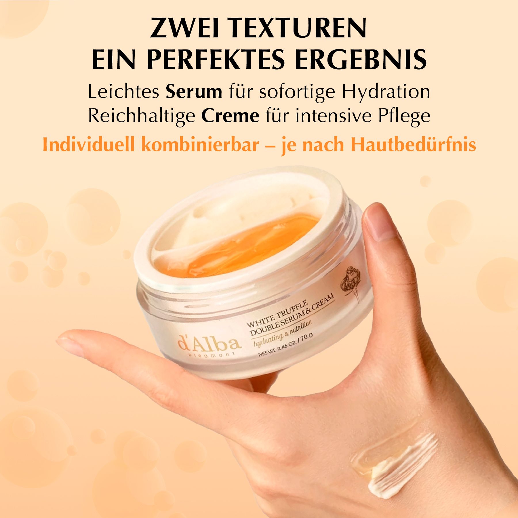 d'Alba Italiaanse Witte Truffel Double Serum Cream – Koreaans gezichtsserum