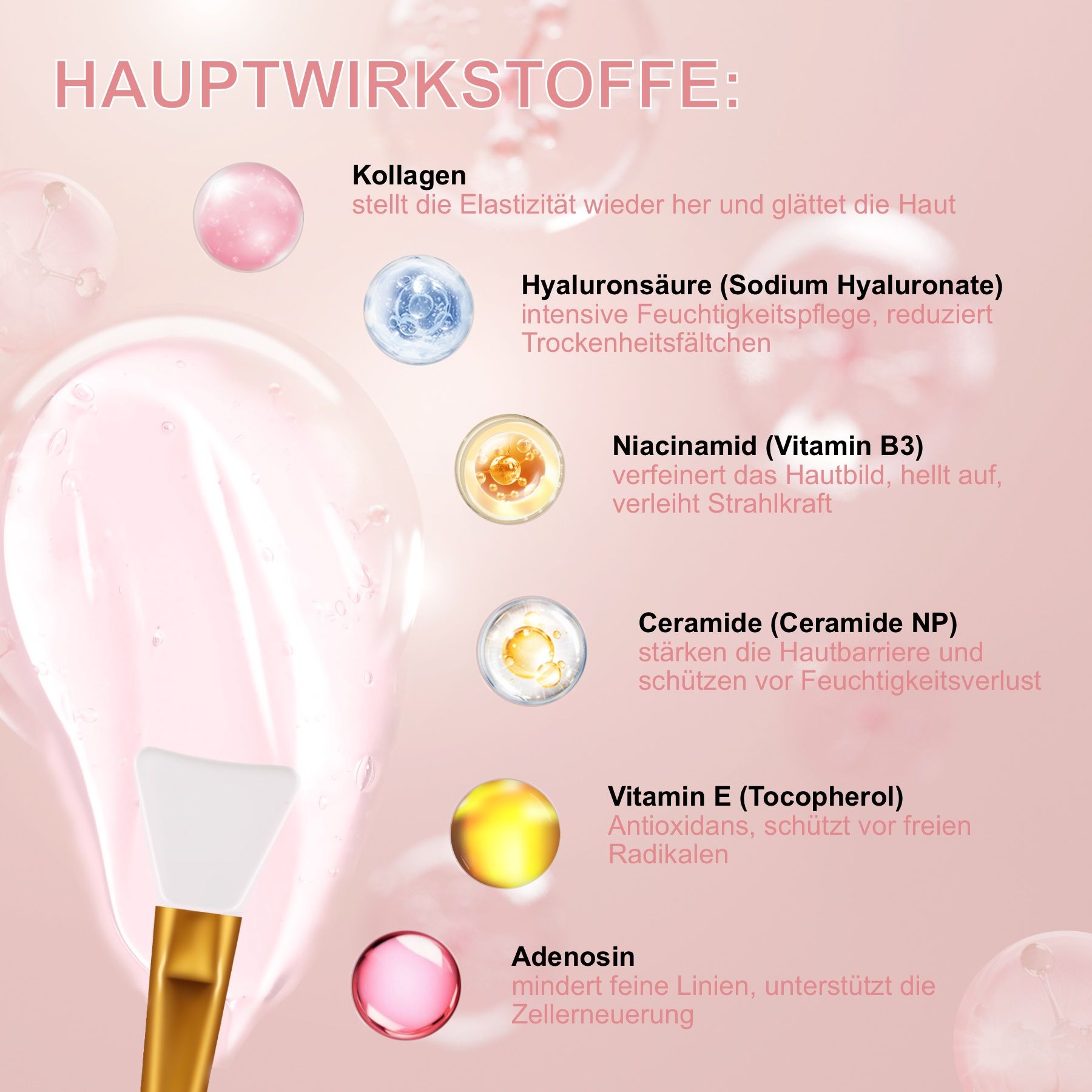 Un tube de Medicube Collagen Night Wrapping Mask avec des icônes pour les bienfaits des soins de la peau.