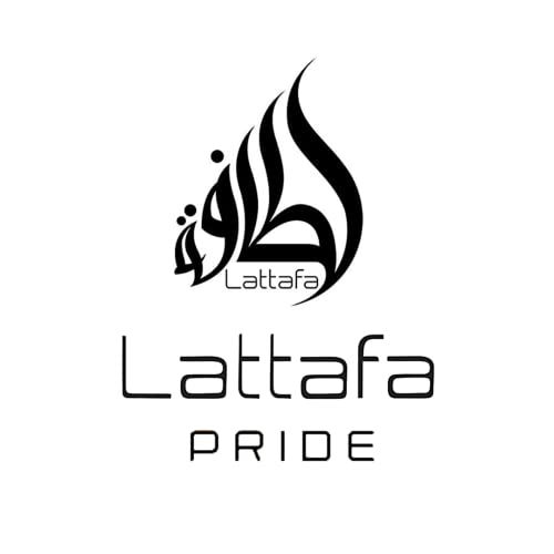 Logo avec écriture arabe et le mot Lattafa Pride.