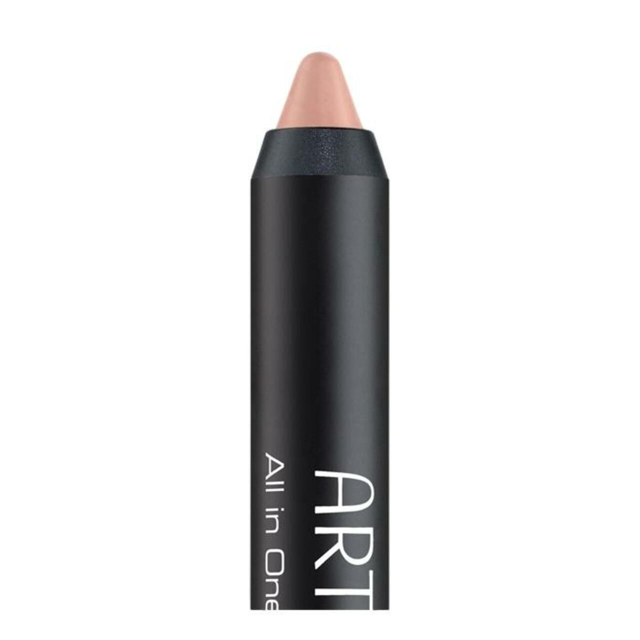 Zwarte stift met beige punt. Op de stift staat in witte letters "ART All in One".